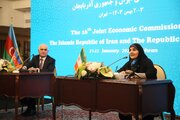 ببینید | مراسم امضای تفاهمنامه همکاری راهآهن ایران و جمهوری آذربایجان درخصوص پایانه ریلی آستارا همزمان با برگزاری شانزدهمین اجلاس کمیسیون مشترک اقتصادی دو کشور