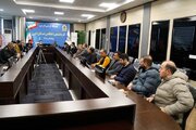ببینید|گزارش تصویری از نشست هم اندیشی مدیر کل راهداری و حمل و نقل جادهای البرز و رئیس پلیس راه استان البرز با صنف حمل و نقل  مسافری برون شهری استان البرز