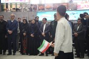 ببینید | شروع جشنهای چهلوششمین سالگرد پیروزی انقلاب اسلامی از محل ترمینال یک فرودگاه مهرآباد با حضور وزیر راه و شهرسازی