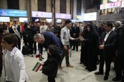 ببینید | شروع جشنهای چهلوششمین سالگرد پیروزی انقلاب اسلامی از محل ترمینال یک فرودگاه مهرآباد با حضور وزیر راه و شهرسازی