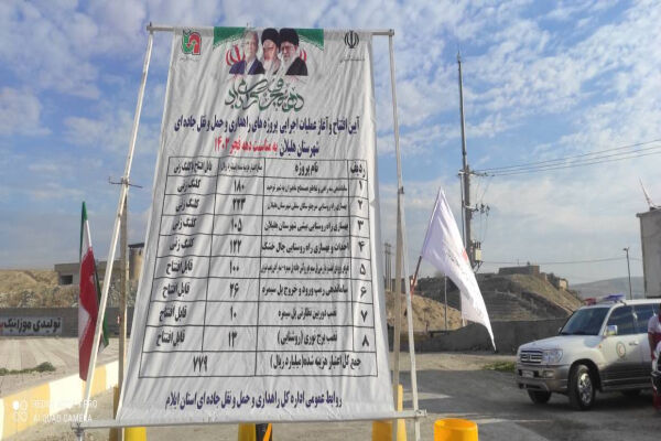 ۸ پروژه راهداری در هلیلان استان ایلام افتتاح و کلنگ زنی شد افتتاح