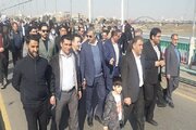 ببینید| حضور پرشور مدیران و کارکنان اداره کل راه و شهرسازی خوزستان در راهپیمایی ۲۲ بهمن‌ماه
