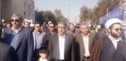 ببینید| حضور پرشور مدیران و کارکنان اداره کل راه و شهرسازی خوزستان در راهپیمایی ۲۲ بهمن‌ماه