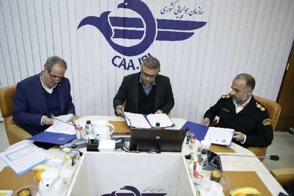 امضای تفاهم نامه همکاری بین سازمان هواپیمایی، فرماندهی راهنمایی و رانندگی فراجا و شرکت فرودگاهها تفاهمنامه