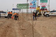 ببينيد | اجراي طرح باغراه در شهرستان نجفآباد به مناسبت روز درختكاري