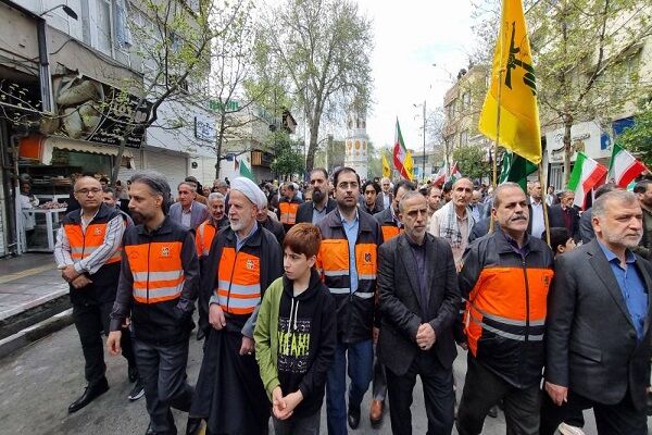 حضور پرشور کارکنان راهداری و حمل و نقل جاده ای مازندران در راهپیمایی روز قدس مازندران