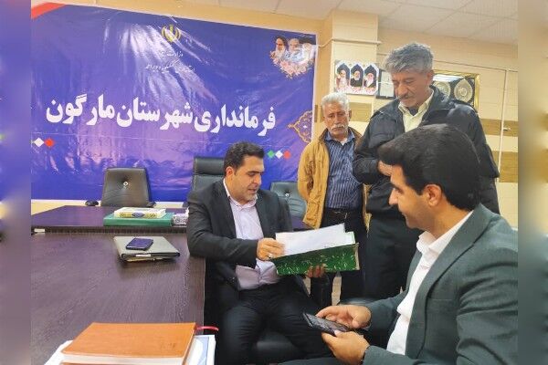 ملاقات مردمی مدیرکل راه و شهرسازی کهگیلویه وبویراحمد دل شهر مارگون مارگون