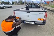 گزارش تصویری -طرح آشکارسازی و ایمن سازی ناوگان حمل و نقل باری به وسیله نصب برچسب شبرنگ در محورهای مواصلاتی استان