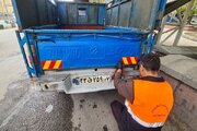 گزارش تصویری -طرح آشکارسازی و ایمن سازی ناوگان حمل و نقل باری به وسیله نصب برچسب شبرنگ در محورهای مواصلاتی استان