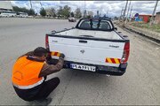 گزارش تصویری -طرح آشکارسازی و ایمن سازی ناوگان حمل و نقل باری به وسیله نصب برچسب شبرنگ در محورهای مواصلاتی استان