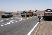 خط ‌کشی 200 کیلومتر از محورهای استان كرمان درحال اجراست