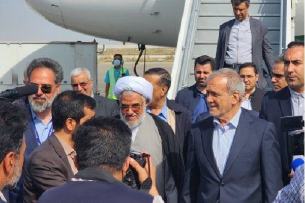 رئیس جمهور پزشکیان وارد هرمزگان شد