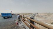 ببینید| بازدید جمعی از مسئولان سازمان برنامه و بودجه کشور از مراحل نهایی ساخت تقاطع غیر هم‌سطح زهک سیستان و بلوچستان
