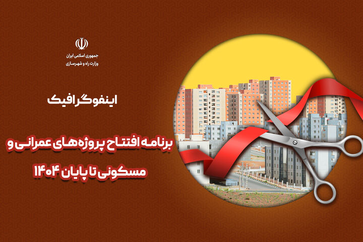 اطلاع نگاشت| برنامه افتتاح پروژه‌های عمرانی و مسکونی تا پایان ۱۴۰۴
