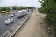 ببینید|ادامه عملیات تعریض لاین شمالی آزادراه کرج -قزوین حدفاصل پل فاز ۴ تا پل مهرشهر