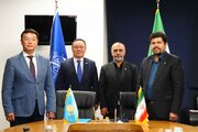 امضای یادداشت تفاهم همکاری بین سازمان بنادر ودریانوردی جمهوری اسلامی ایران و وزارت تجارت وهمگرایی جمهوری قزاقستان