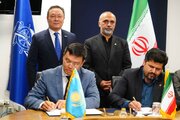 امضای یادداشت تفاهم همکاری بین سازمان بنادر ودریانوردی جمهوری اسلامی ایران و وزارت تجارت وهمگرایی جمهوری قزاقستان