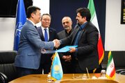 امضای یادداشت تفاهم همکاری بین سازمان بنادر ودریانوردی جمهوری اسلامی ایران و وزارت تجارت وهمگرایی جمهوری قزاقستان