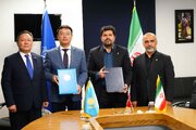 امضای یادداشت تفاهم همکاری بین سازمان بنادر ودریانوردی جمهوری اسلامی ایران و وزارت تجارت وهمگرایی جمهوری قزاقستان