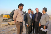 بازدید مدیرکل راه و شهرسازی لارستان از روند پیشرفت فیزیکی عملیات اجرایی احداث باند دوم در قطعه ی ۲ محور لار - بندرعباس