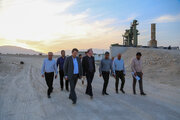بازدید مدیرکل راه و شهرسازی لارستان از روند پیشرفت فیزیکی عملیات اجرایی احداث باند دوم در قطعه ی ۲ محور لار - بندرعباس