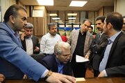 ببینید|سومین جلسه سامانه سپاس(سامانه پایش اطلاعات سفر )با حضور نمایندگان دفتر حمل و نقل مسافر ،حراست و فن آوری اطلاعات و ارتباطات سازمان راهداری و حمل و نقل جاده‌ای و مهندس قدمی معاون حمل و نقل اداره کل راهداری و حمل و نقل جاده‌ای استان البرز و در پایانه مسافربری شهید کلانتری کرج