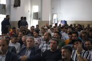 ببينيد | برگزاری مراسم گلریزان کمک به خانواده‌های قربانیان و مصدومان جامعه حمل‌ونقل جاده‌ای استان اصفهان در حادثه اسکله شهید رجایی بندرعباس