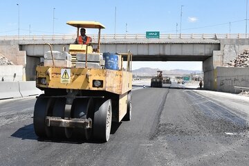 عملیات تکمیلی پل شهرک صنعتی سمنان