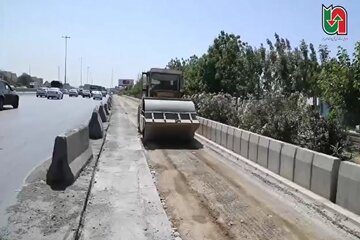 ویدیو|ادامه عملیات تعریض لاین جنوبی آزاد راه کرج -قزوین حدفاصل پل استاندارد تا پل فردیس