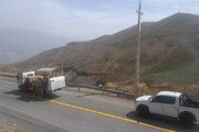 ببینید|خط کشی محور طالقان به هشتگرد حوزه شهرستان طالقان