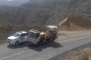 ببینید|خط کشی محور طالقان به هشتگرد حوزه شهرستان طالقان