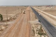 بینید | عملیات اجرایی چهارخطه محور اهواز- مسجدسلیمان در خروجی شهر ملاثانی تا شهر جدید رامین