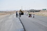 عملیات اصلاح و بهسازی روکش آسفالت کمربندی سمنان