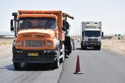 عملیات اصلاح و بهسازی روکش آسفالت کمربندی سمنان
