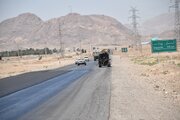عملیات اصلاح و بهسازی روکش آسفالت کمربندی سمنان
