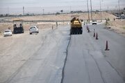عملیات اصلاح و بهسازی روکش آسفالت کمربندی سمنان