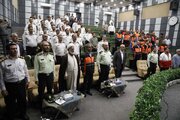 ببینید|مراسم تجلیل از کارکنان سازمان های مرتبط با ترافیک و تصادفات طرح نوروزی استان البرز