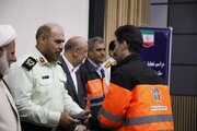 ببینید|مراسم تجلیل از کارکنان سازمان های مرتبط با ترافیک و تصادفات طرح نوروزی استان البرز