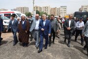 آئین کلنگ‌زنی احداث مجتمع آموزشی درمانی بیمارستان فاطمه الزهرا (س) شهرستان اشتهارد