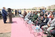 آئین کلنگ‌زنی احداث مجتمع آموزشی درمانی بیمارستان فاطمه الزهرا (س) شهرستان اشتهارد