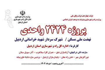 ویدئو : آخرین وضعیت احداث 2424 واحد مسکونی طرح نهضت ملی در شهرک 82 هکتاری شهید سید جعفر خراسانی اردبیل