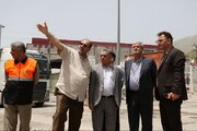 بازدید اروجعلی علیزاده معاون راهداری سازمان راهداری و حمل و نقل جاده ای با همراهی معاونت های راهداری و فنی و راه های روستائی اداره کل راهداری و حمل و نقل جاده ای آذربایجان غربی از پایانه مرزی تمرچین در راستای بررسی مسائل و مشکلات این پایانه مرزی جهت تردد زائرین اربعین حسینی(ع) برای چهارمین سال متوالی