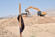 ببینید | ادامه اجرای عملیات آماده سازی سایت 205 هکتاری نهضت ملی مسکن سمنان