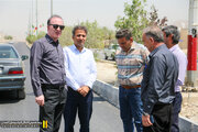 بازدید مدیر کل به همراه موسوی نماینده شهر های لامرد و مهر در مجلس شورای اسلامی از پروژه های راه