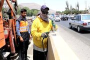 ببینید|ادامه عملیات ایمن سازی و‌ نصب نیوجرسی در آزاد راه تهران کرج -محدوده گرمدره