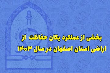 اطلاع نگاشت| بخشی از عملکرد یگان حفاظت از اراضی استان اصفهان در سال ۱۴۰۳