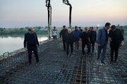 ببینید| بازدید استاندار خوزستان و جمعی از مسئولان استانی و شهرستان باوی از پل عنافچه بر روی رودخانه کارون