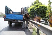 ببینید|ادامه عملیات ایمن سازی و نصب نیوجرسی در حاشیه آزادراه کرج قزوین محدوده مهرشهر