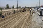 ببینید|ادامه عملیات تعریض لاین شمالی آزادراه کرج قزوین محدوده بهشت سکینه