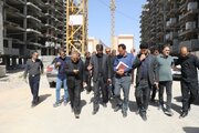 بازدید نماینده وزیر راه و شهرسازی در امور پیگیری مسکن ایثارگران از پروژه ۲۲۴ واحدی نصر زنجان